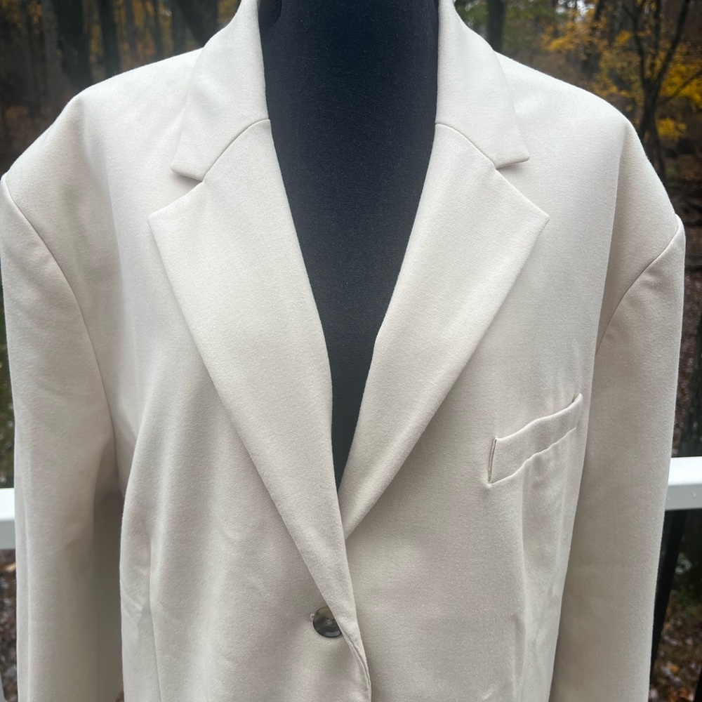 Banana Republic New light Beige Oversized Blazer Size X-LARGE - Picture 4 of 11